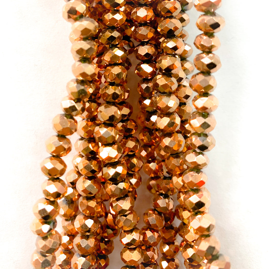 Cristal chato | 6 mm | GoldRose Claro Metal 147