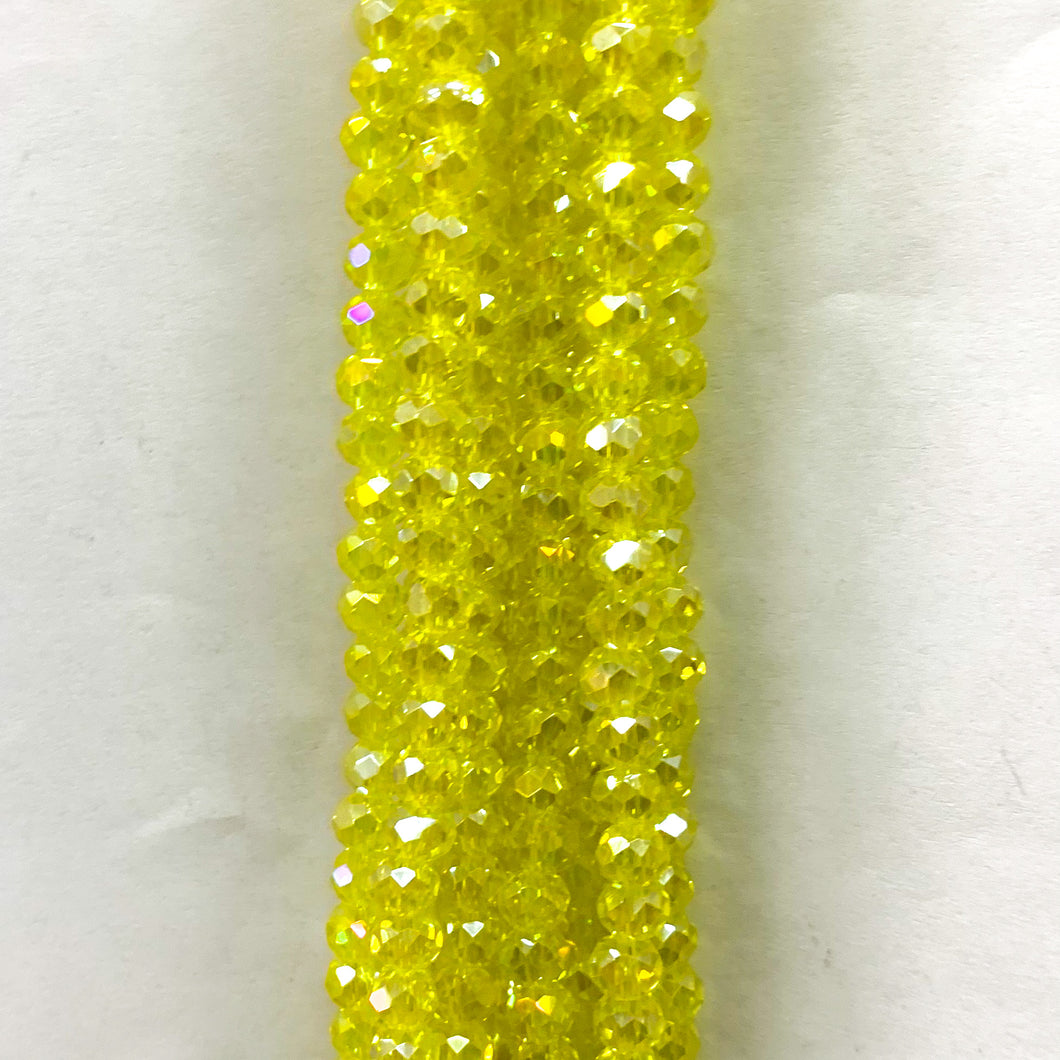 Cristal chato | 6 mm |  Amarillo Tornasol Traslucido 57