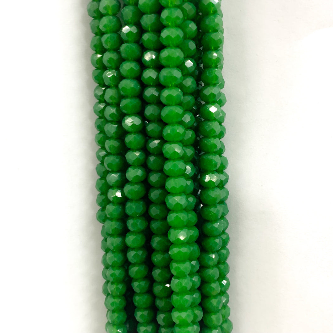 Cristal chato | 6 mm | Verde oscuro opalescente 111