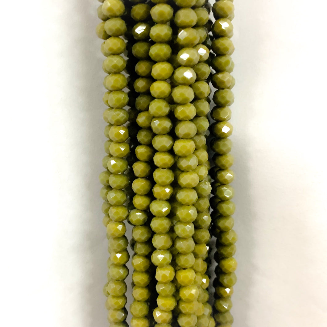 Cristal chato | 6 mm | Verde Matte Oliva 119