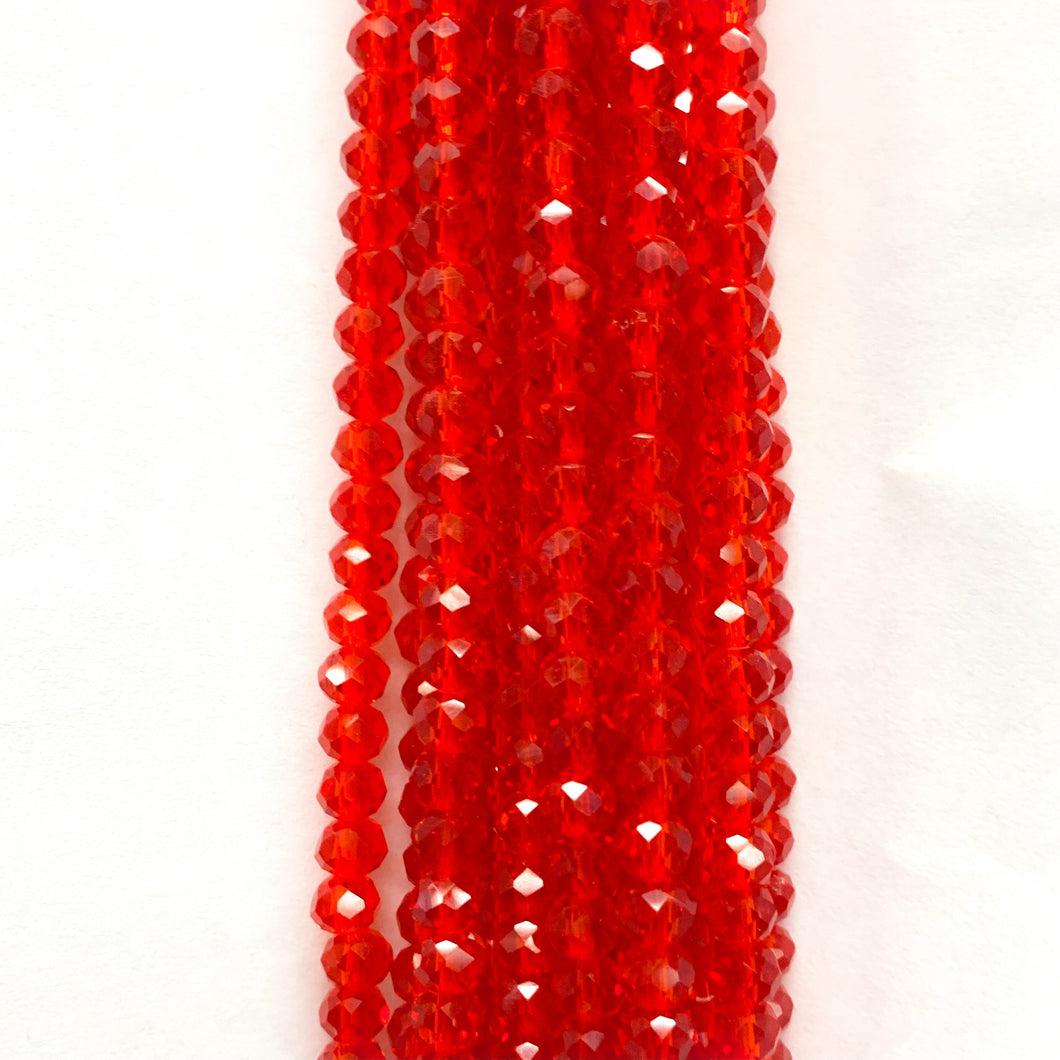 Cristal chato | 6 mm | Rojo Claro traslucido 34
