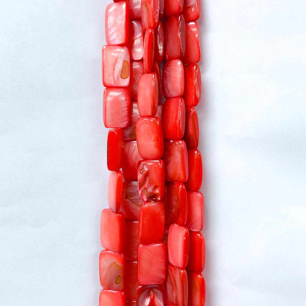 RECTANGULO DE NACAR | 15X10MM | ROJO (9-50X)