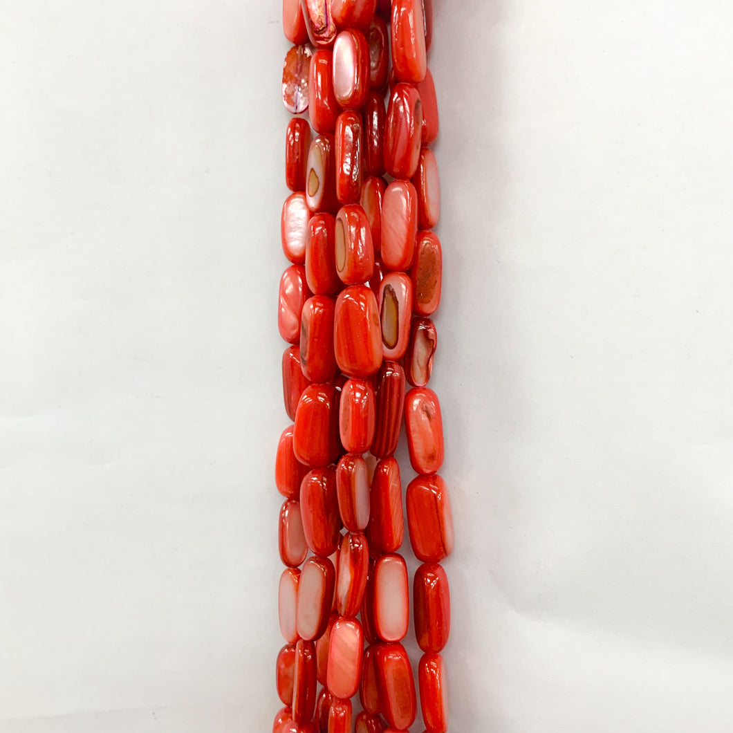OVALADO DE NACAR | 12X6MM | ROJO (9-21W)