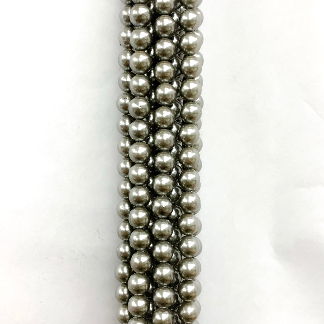 PERLA SHELL | 6MM | GRIS OSCURO