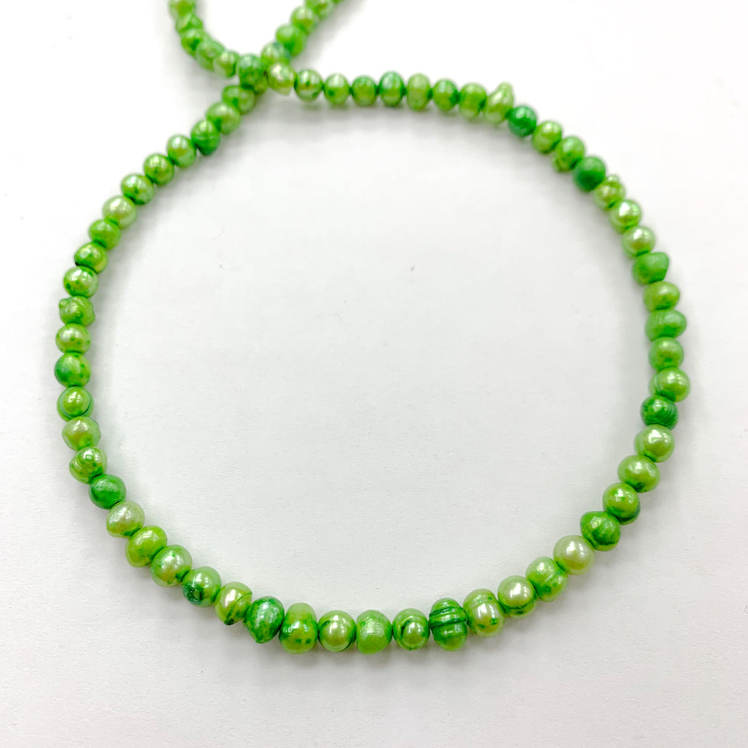 PERLA REDONDA IRREGULAR | VERDE | 6MM (22-16U)