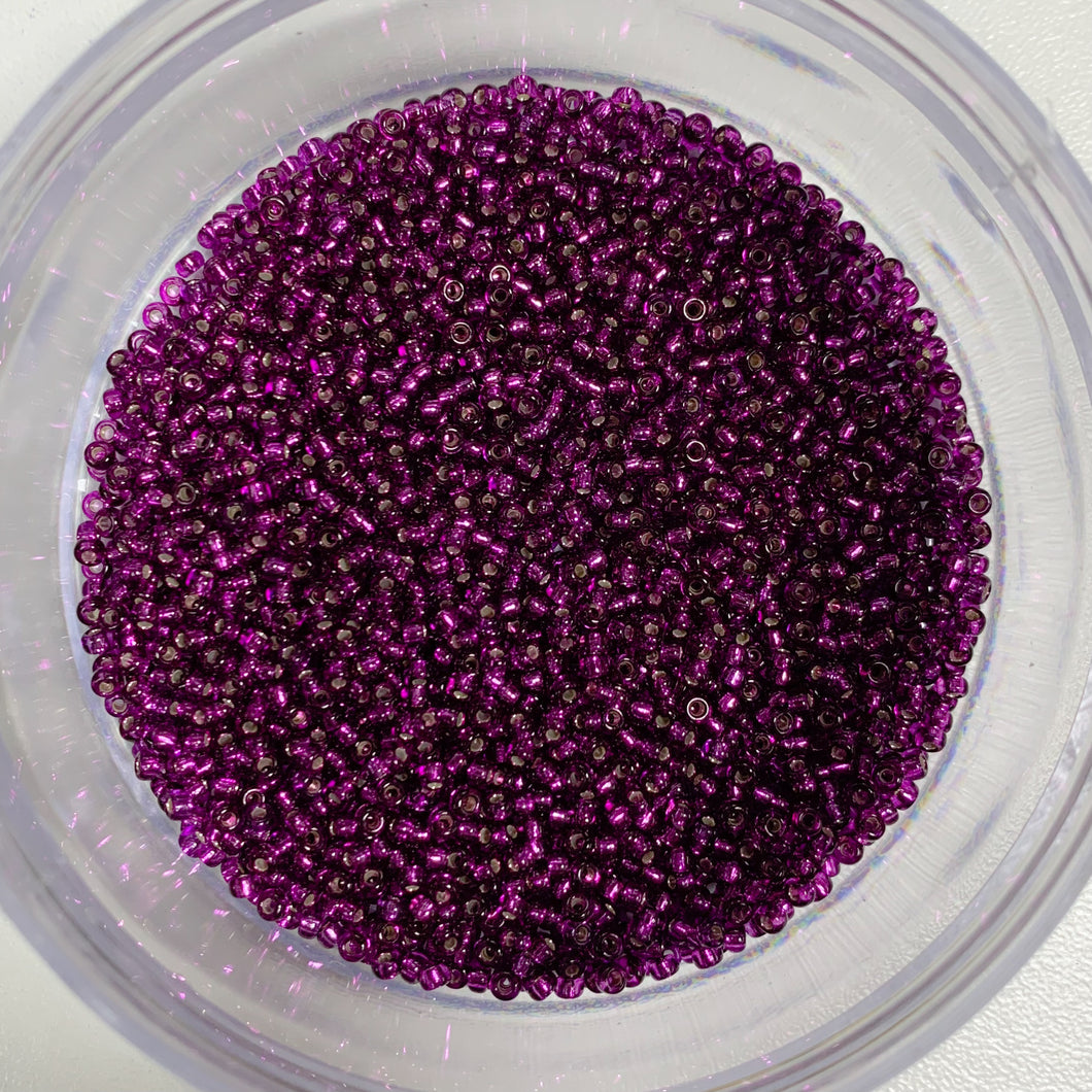Miyuki Round Rocailles 11/0 | 1342RR | Silverline Violeta