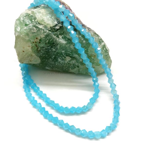 CRISTAL BICONO | 4MM | OPALESCENTE SATIN CELESTE