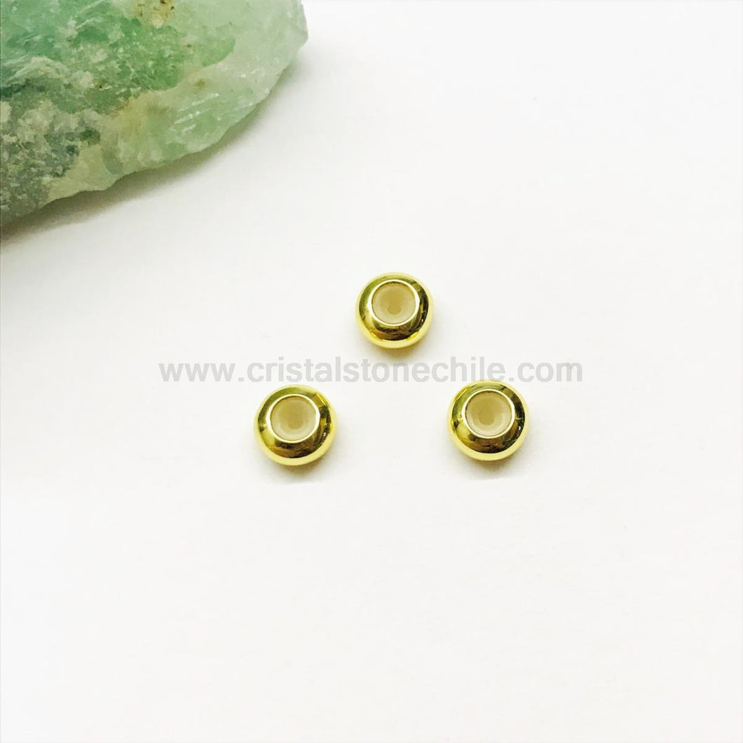 RODINADO | BROCHE GOMA INTERNA AJUSTABLE | 4UND | 7.5MM | DORADO (R11-104)