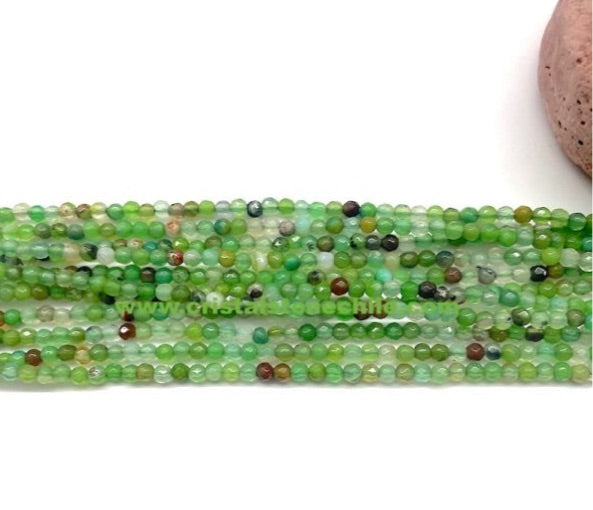 Agata Facetada | 3mm | Mix verde manzana | Co.54