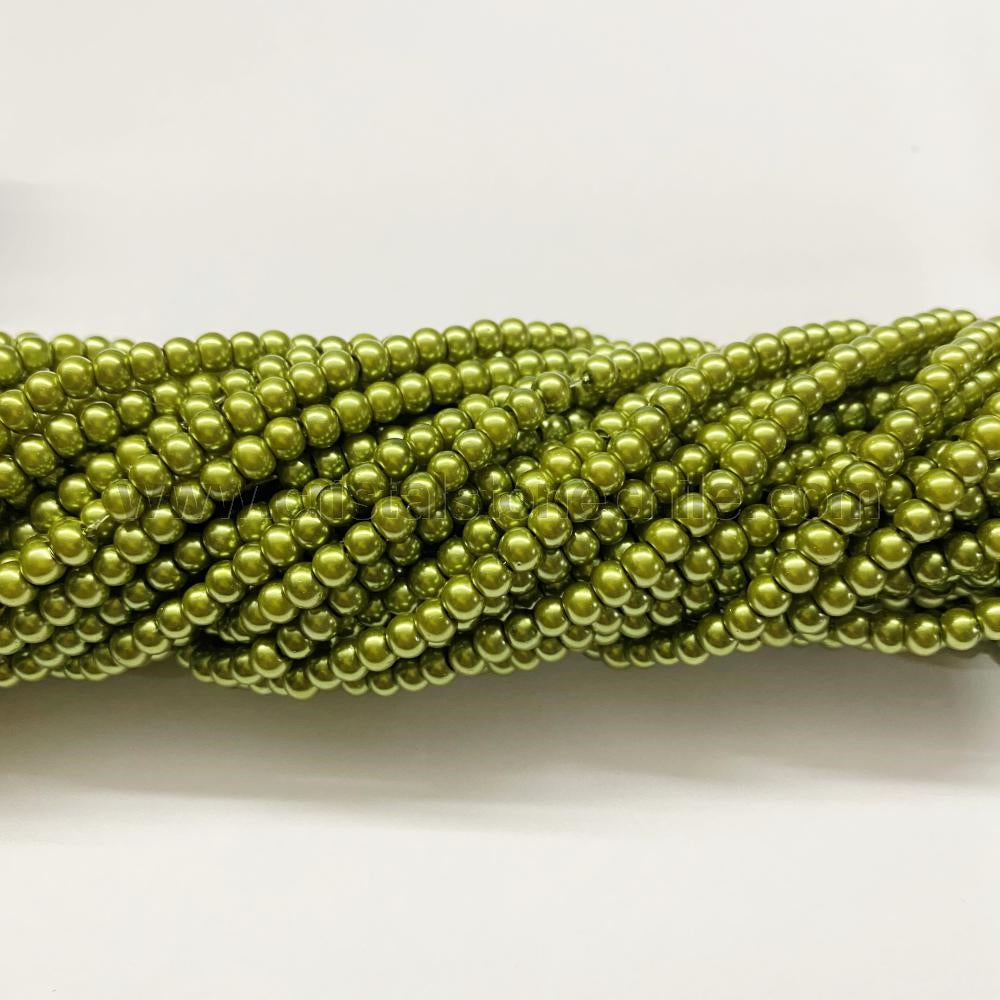 PERLA BRILLANTE | 3MM | VERDE OLIVA (6-30Z)
