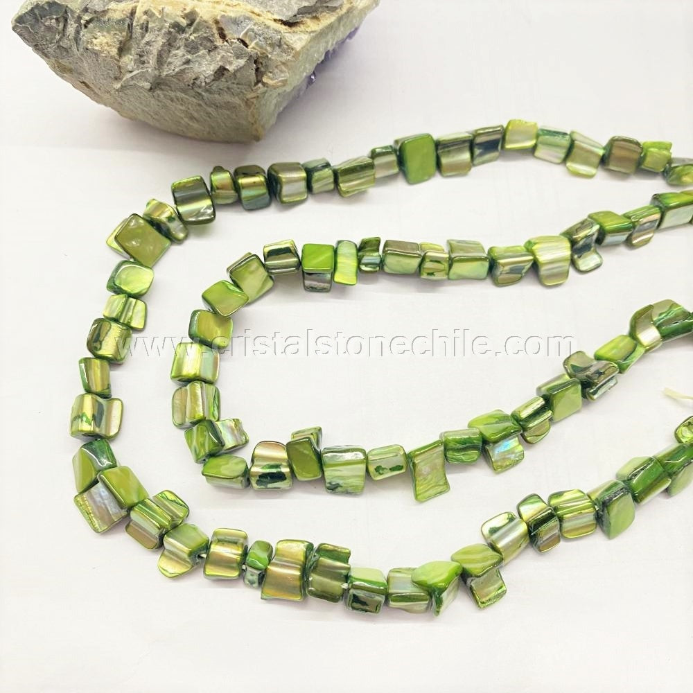 CHIP CUADRADO NACAR | VERDE (9-9W)