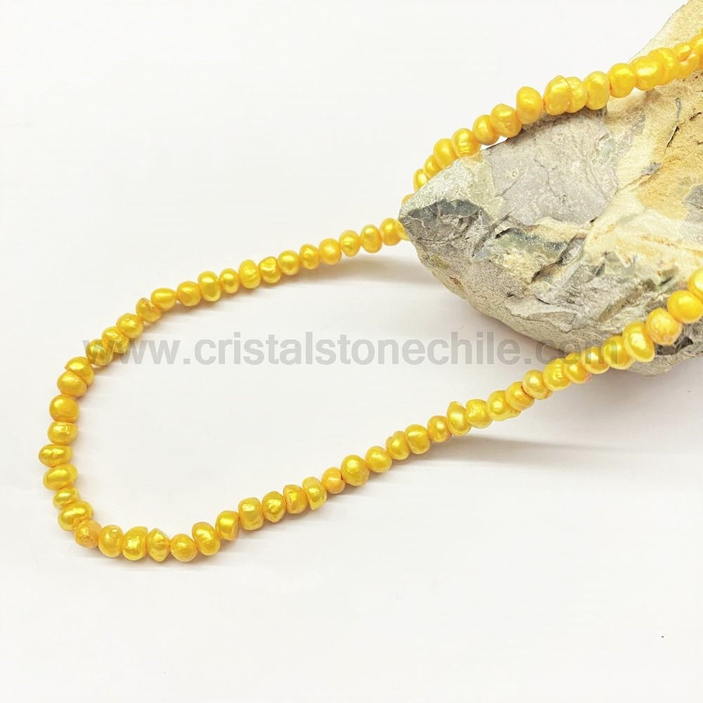 PERLA REDONDA IRREG AMARILLA | 5MM (22-17U)