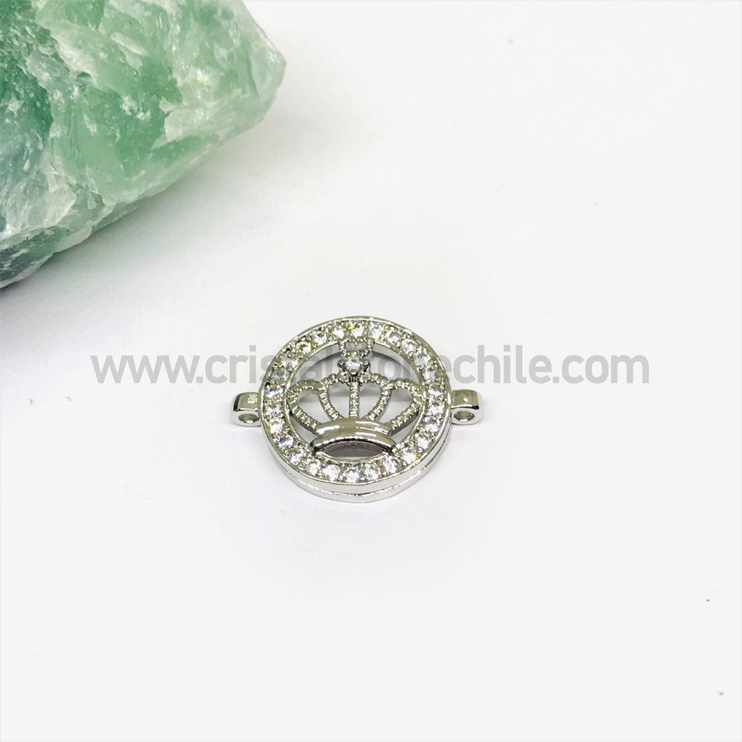 RODINADO | CONECTOR CORONA | 15MM | 1UND | PLATEADO (R7-63)