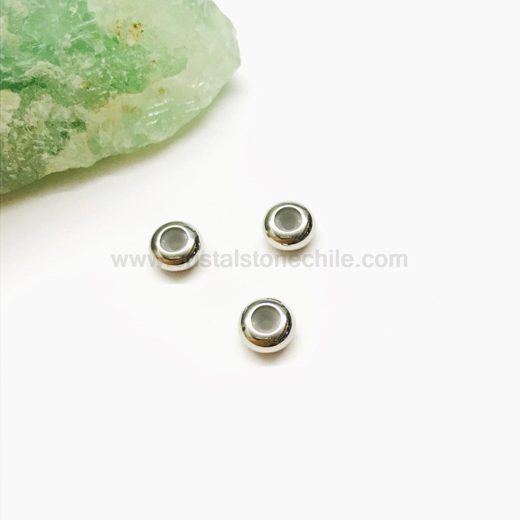 RODINADO | BROCHE GOMA INTERNA AJUSTABLE | 4UND | 7.5MM | PLATEADO (R11-105)