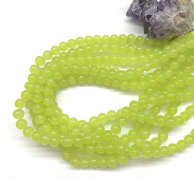 PERLA DE VIDRIO | 6MM | VERDE MUSGO CLARO TRASLÚCIDO (13-9Z)