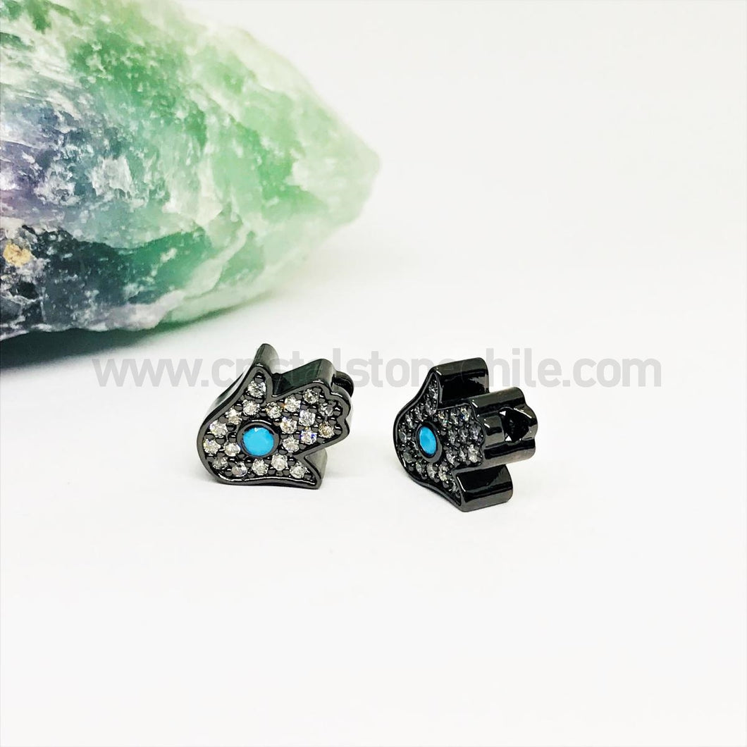 RODINADO | SEPARADOR MANO MICROCIRCON | 13MM | 1UND | NEGRO (R1-8)