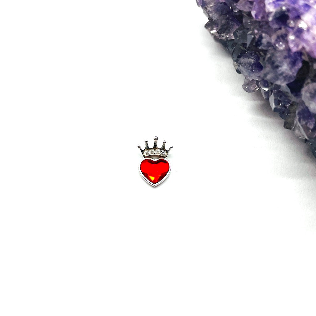 COLGANTE CORAZON ROJO PLATA 925 | 10MM (P4-34)