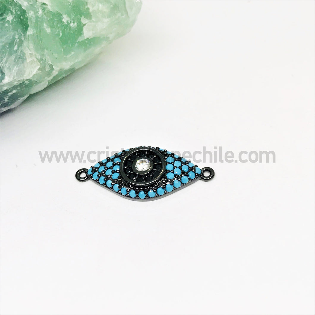 RODINADO | CONECTOR OJO TURCO | 20X10MM | 1UND | NEGRO | (R12-114)