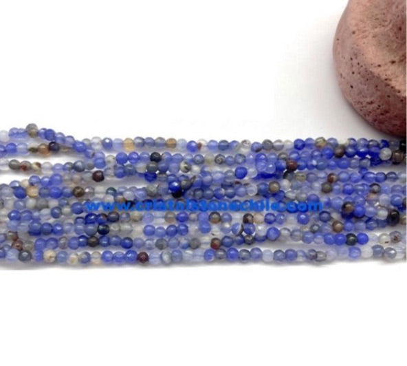 Agata Facetada | 3mm | Mix lavanda matizado