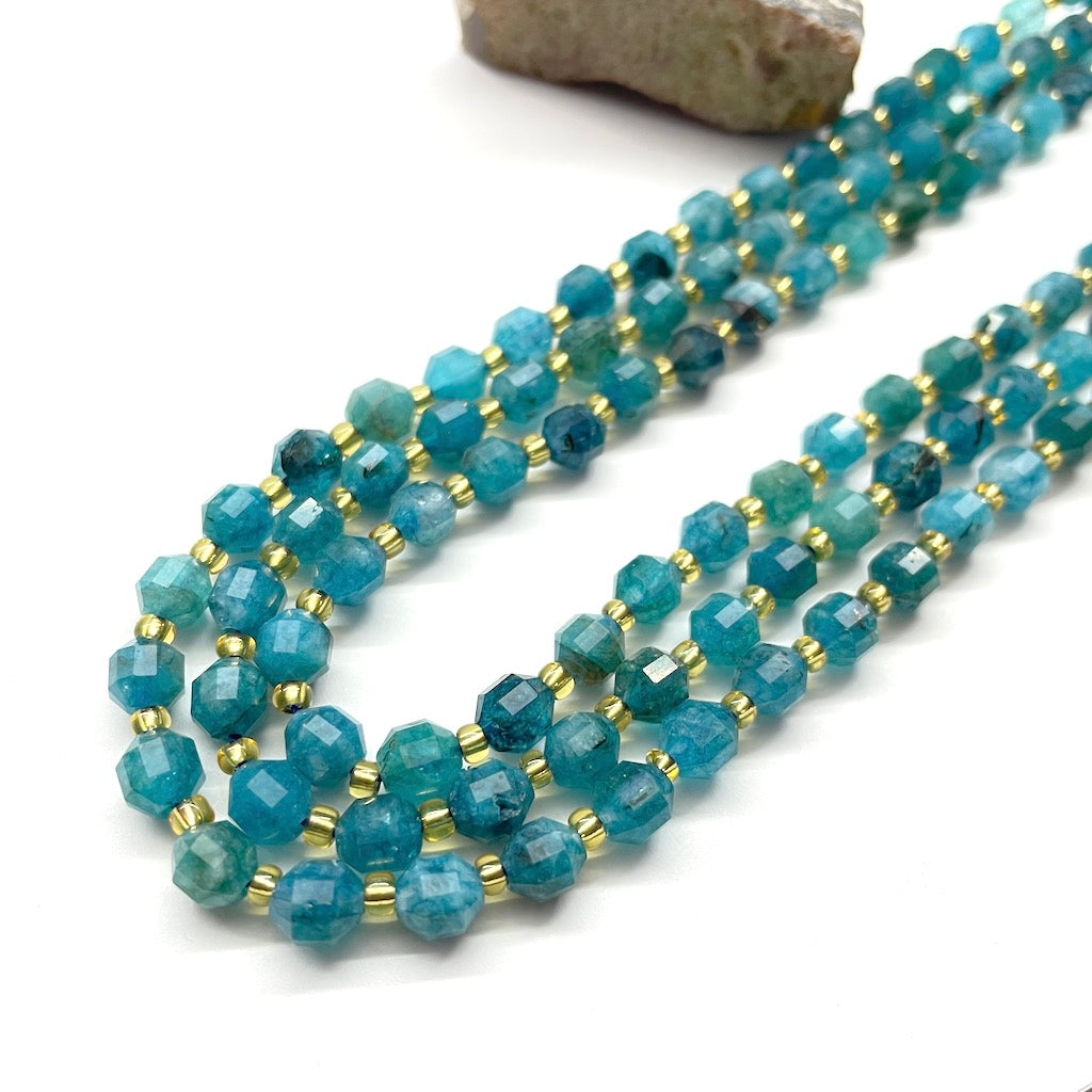 BULLET BEADS | 6X7MM | APATITA