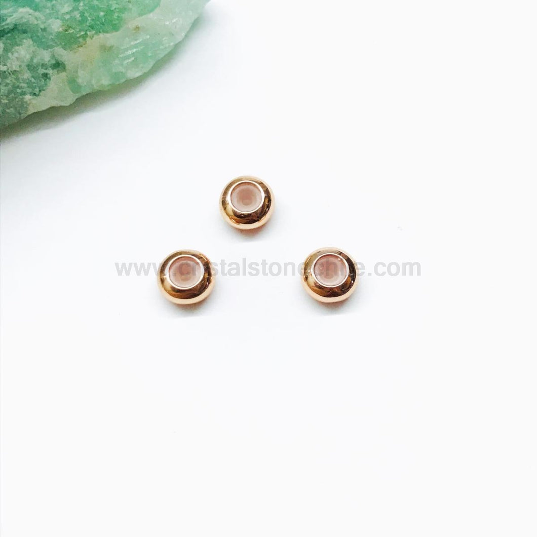 RODINADO | BROCHE GOMA INTERNA AJUSTABLE | 4UND | 7.5MM | GOLDROSE (R11-109)