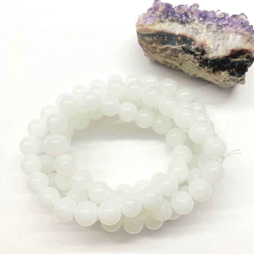 PERLA DE VIDRIO | 10MM | BLANCO (19-35Z)